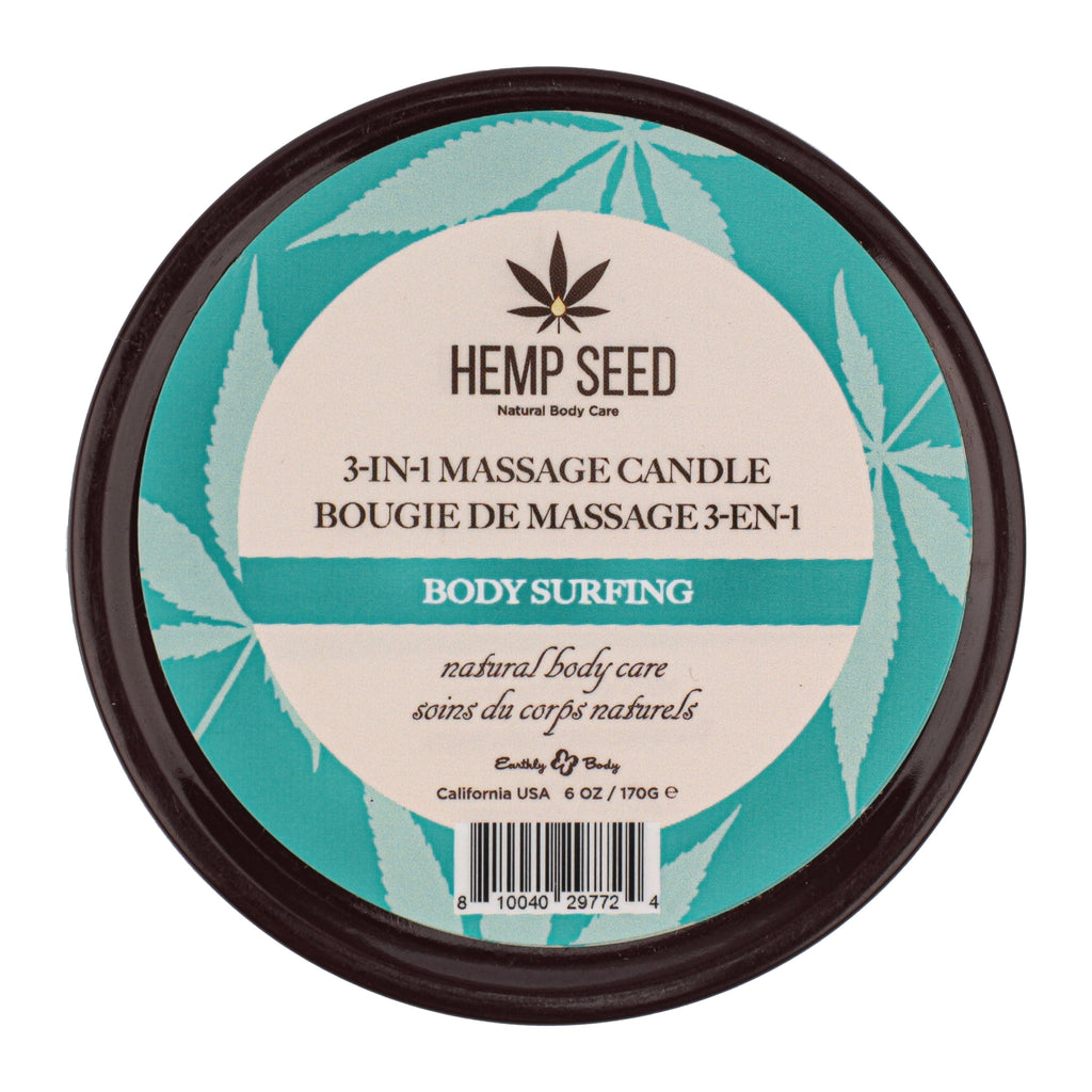 Hemp Seed 3-in-1 Massage Candle Body Surfing 6oz