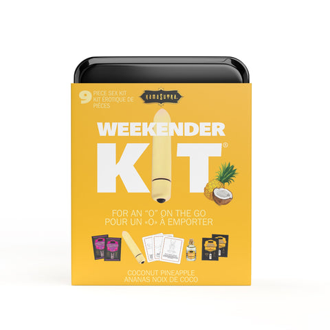 WEEKENDER KIT VIBE Coconut Pineapple Includes: Oil of Love, Reusable 10 speed mini vibe, Massage Oil, Love Liquid and Erotic Playcards