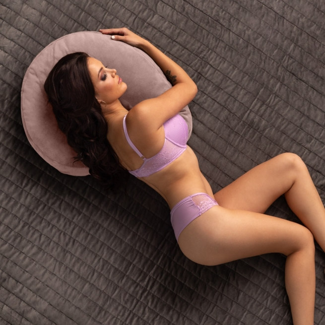 Lune Side Snuggle Pillow, Rose