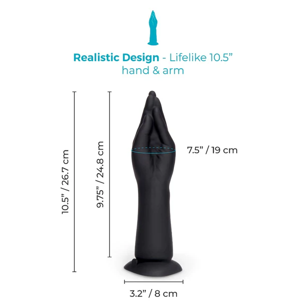 VIBRATING SILICONE FISTING DILDO