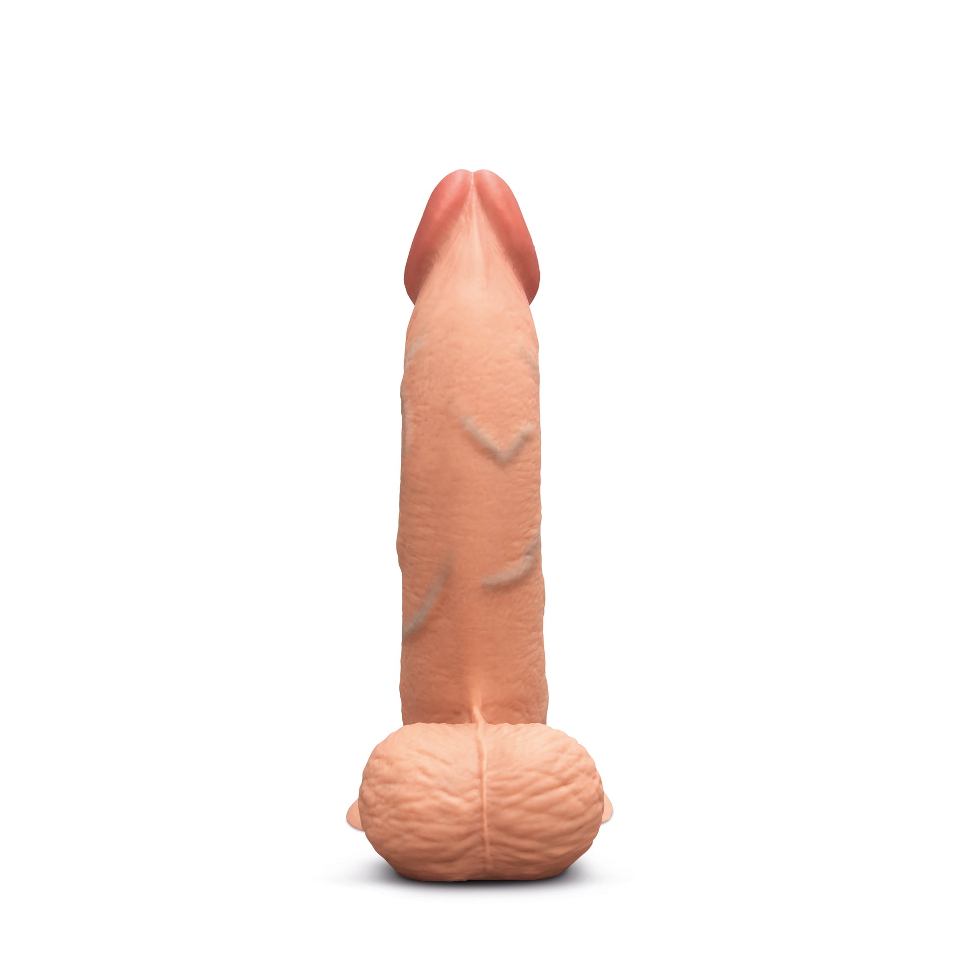 Slipskin Realistic Silicone Dildo - 8" Curvy Mocha