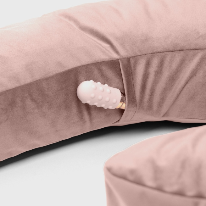 Lune Side Snuggle Pillow, Rose
