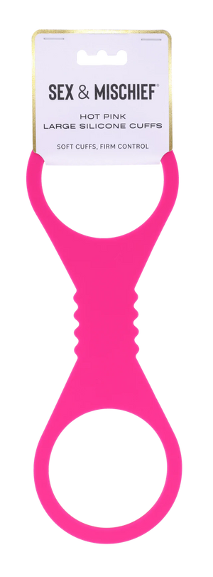 Large Hot Pink Silicone Cuffs
