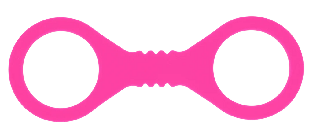 Small Hot Pink Silicone Cuffs