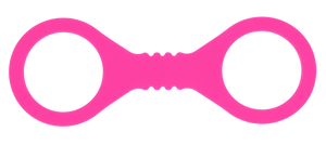 Small Hot Pink Silicone Cuffs