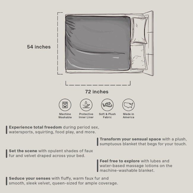 Fasinator Throw - Regular size - Faux Fur - Black & Black