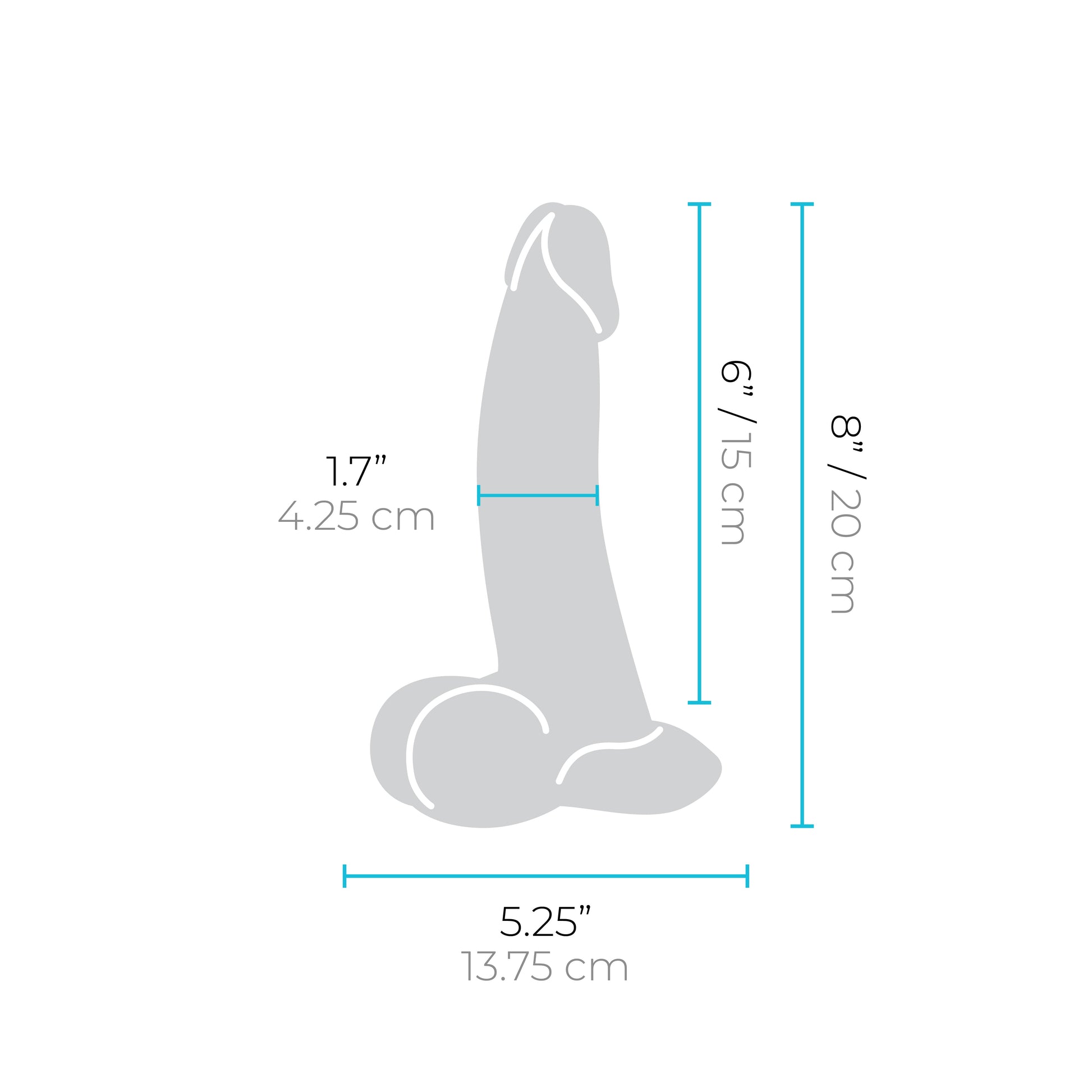 Slipskin Realistic Silicone Dildo - 8" Curvy Mocha