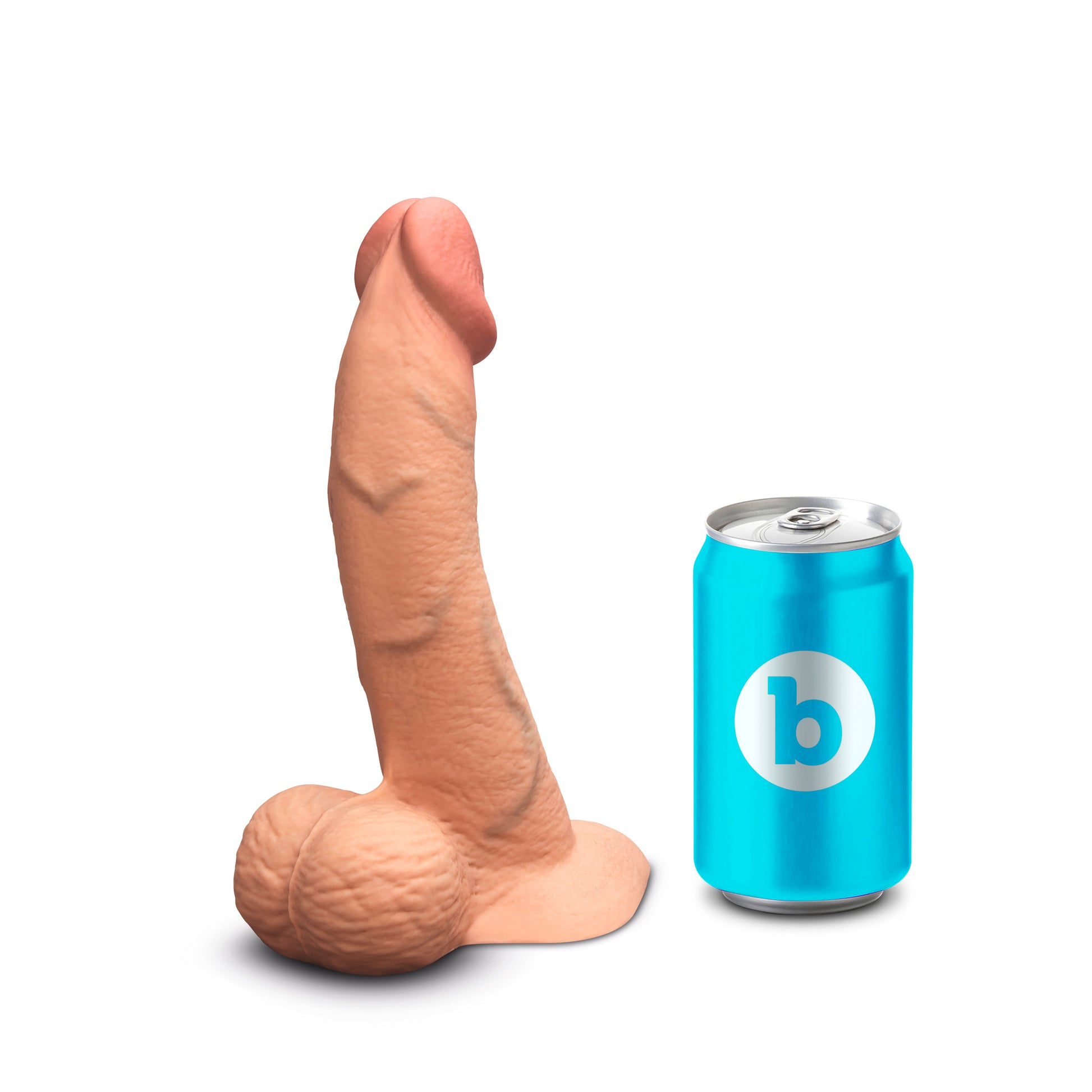 Slipskin Realistic Silicone Dildo - 8" Curvy Mocha