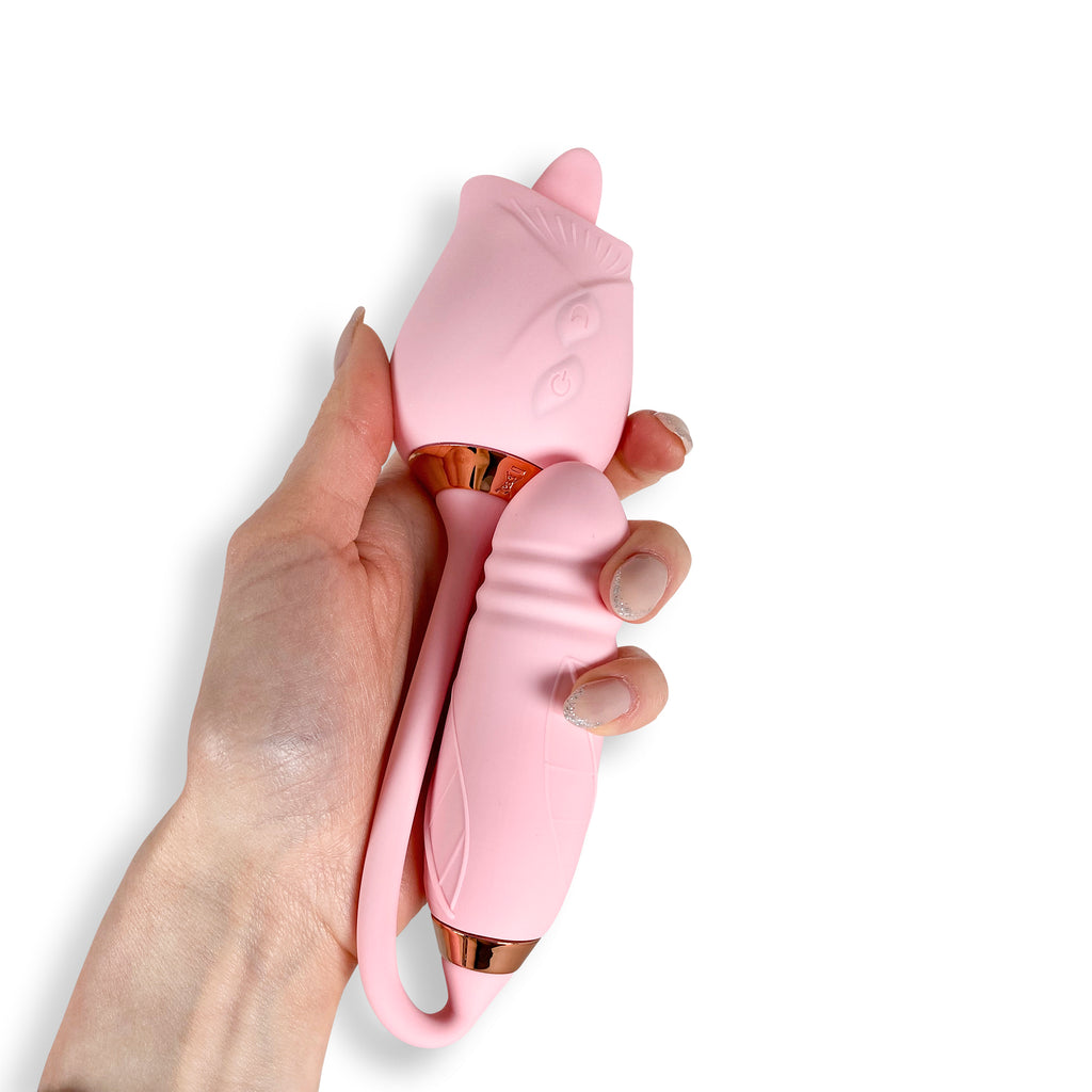 Rosebud Vibrator - Rose Tongue Levana | V FOR VIBES