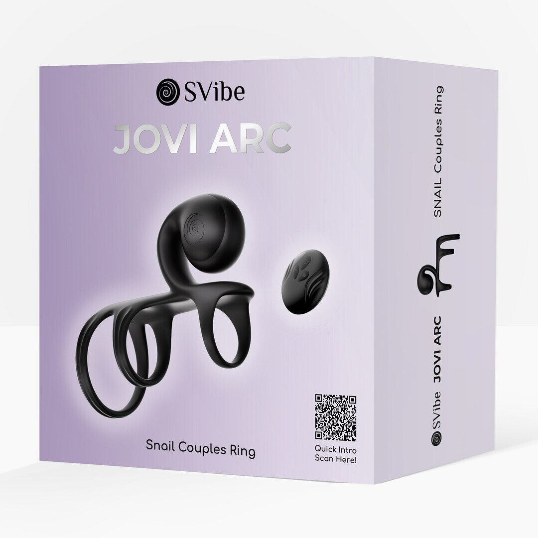 SVibe Snail JOVI Arc Couples Ring, noir haze