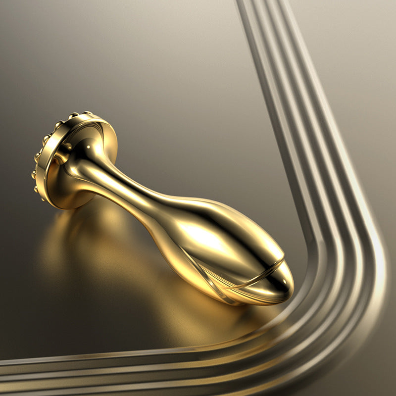 LOCKINK Sevanda Gold Metal Butt Plug with Pearl Base-3