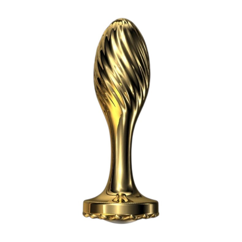 LOCKINK Sevanda Gold Metal Butt Plug with Pearl Base-5
