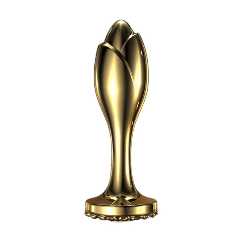 LOCKINK Sevanda Gold Metal Butt Plug with Pearl Base-0