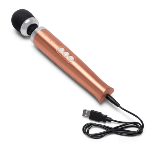 Die Cast Rechargeable Vibrating Massager - Rose Gold