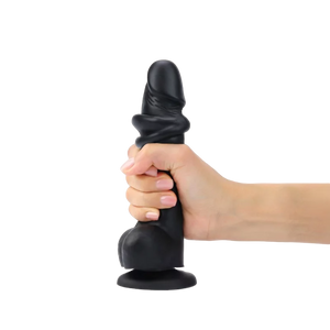 SLIDING SKIN REALISTIC DILDO BLACK XXL