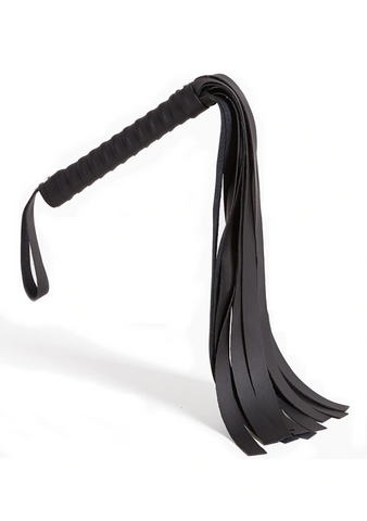 Black Faux Leather Flogger