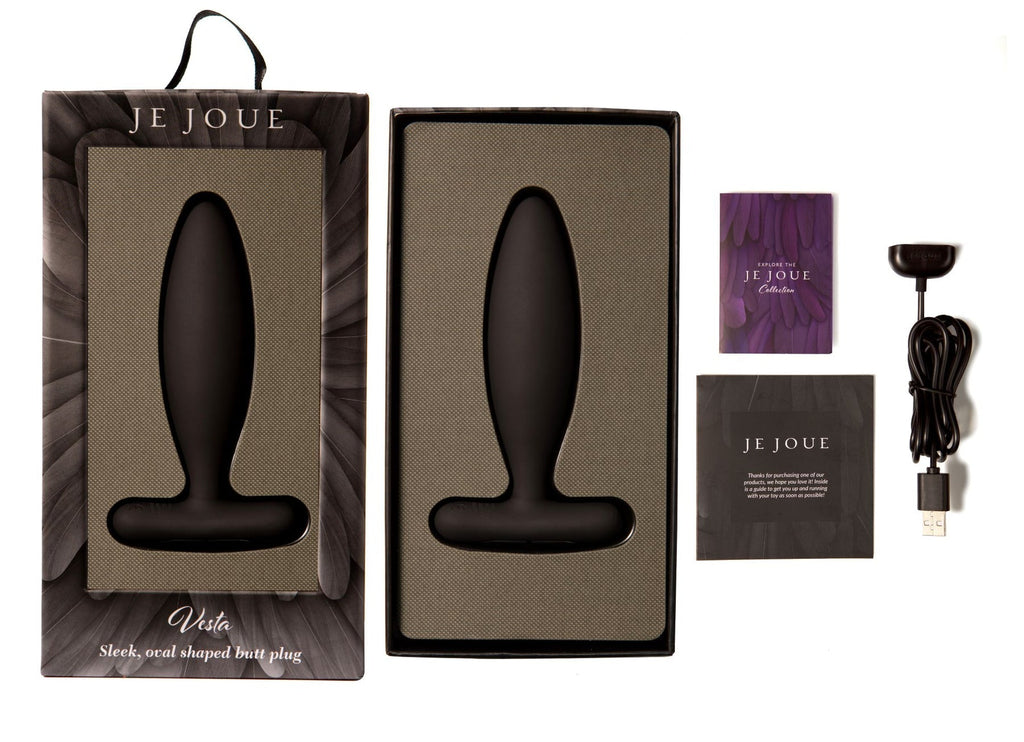 VESTA VIBRATING BUTT PLUG BLACK