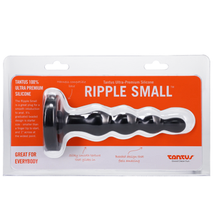 Tantus Silicone Ripple Small Silicone Butt Plug Black