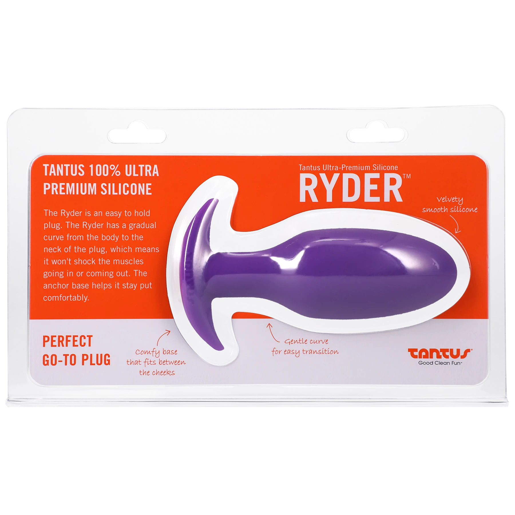 Tantus Silicone Ryder Butt Plug - Lilac
