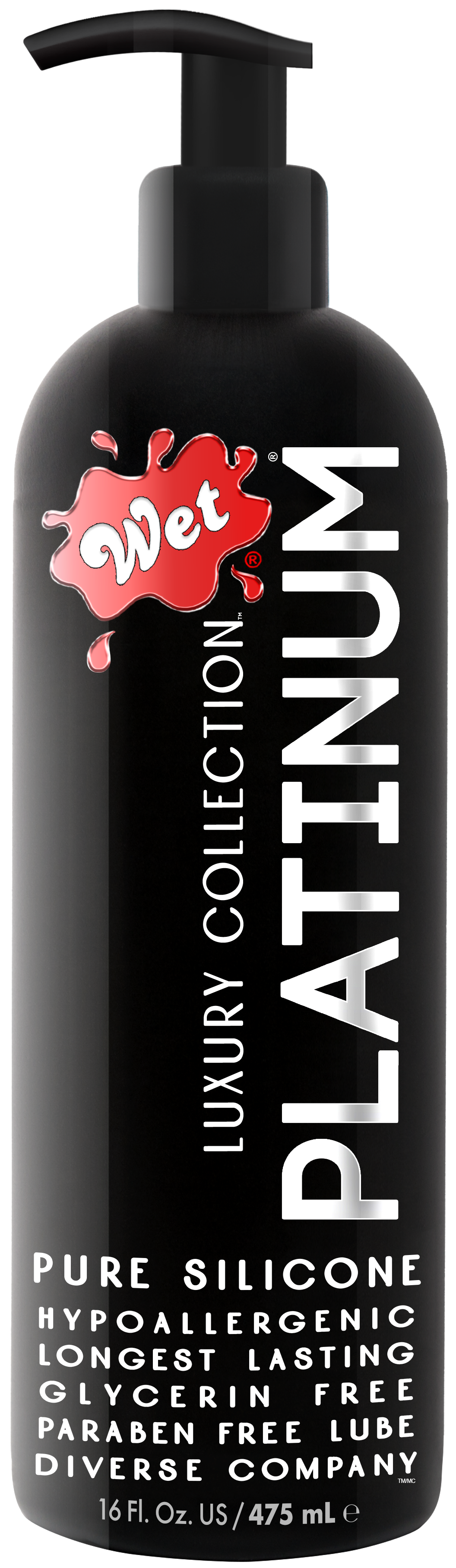 Wet Platinum Silicone Based Sex Lube 16 Ounce