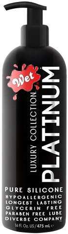 Wet Platinum Silicone Based Sex Lube 16 Ounce
