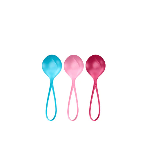 Satisfyer Strengthening Balls (set of 3) - turquoise, red, pink