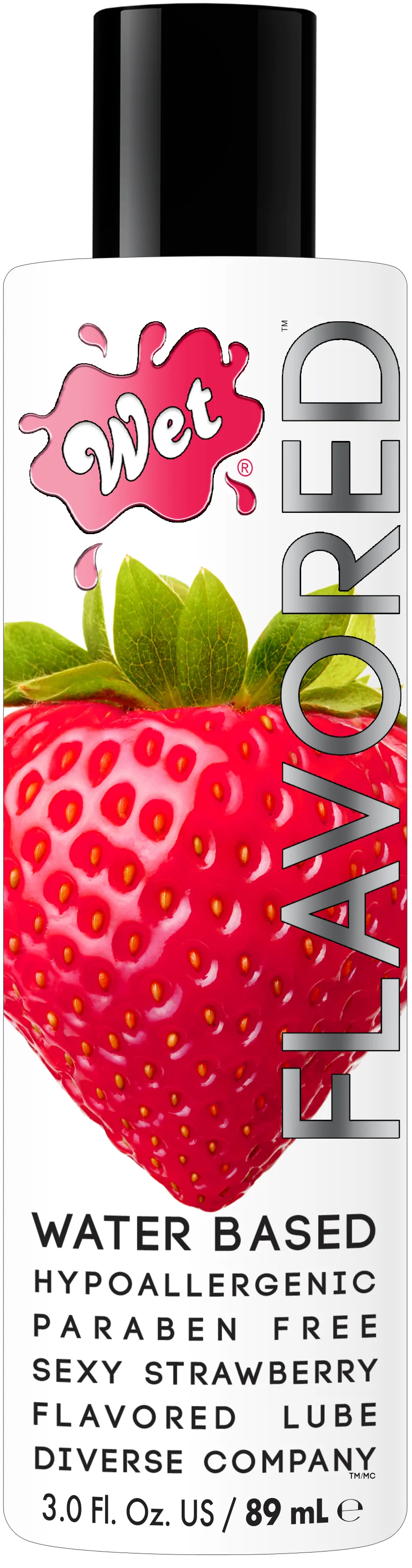 Wet Flavored Sexy Strawberry Edible Lube 3oz