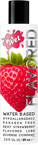Wet Flavored Sexy Strawberry Edible Lube 3oz