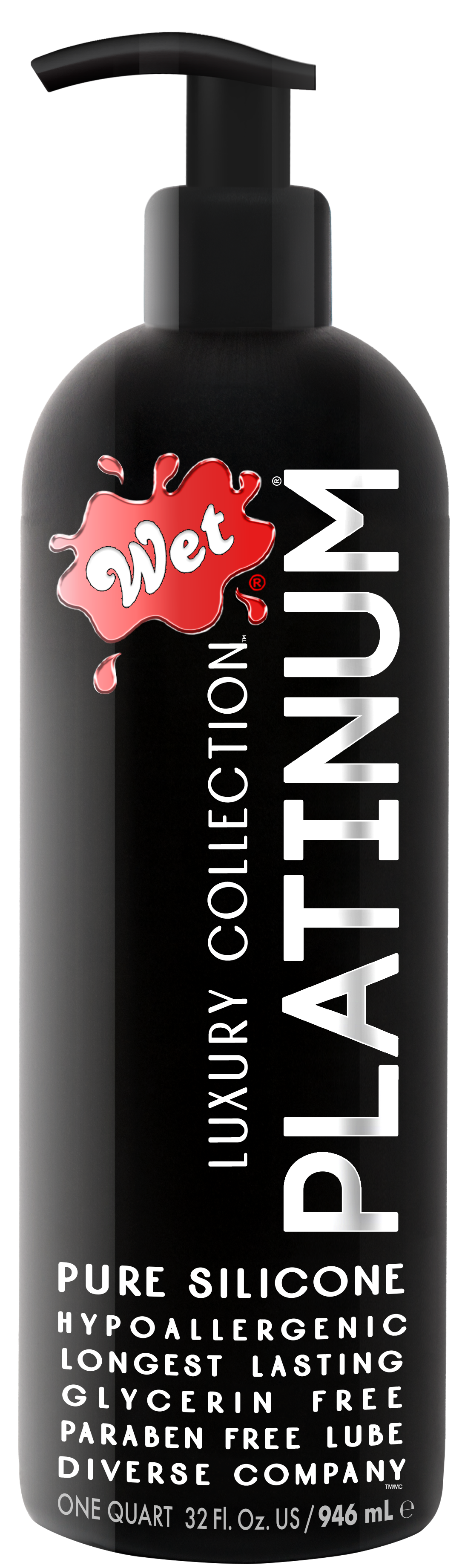 Wet Platinum Silicone Based Sex Lube 32 Ounce