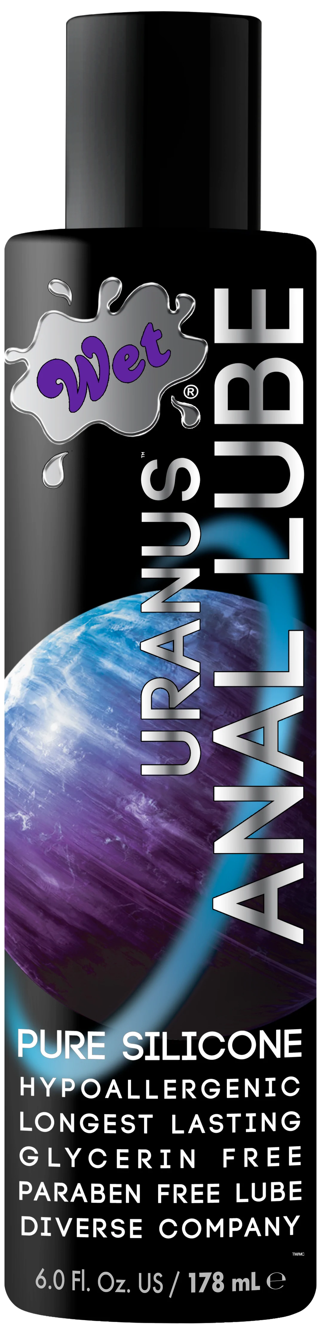Wet Uranus Silicone Based Anal Sex Lube 6 Ounce