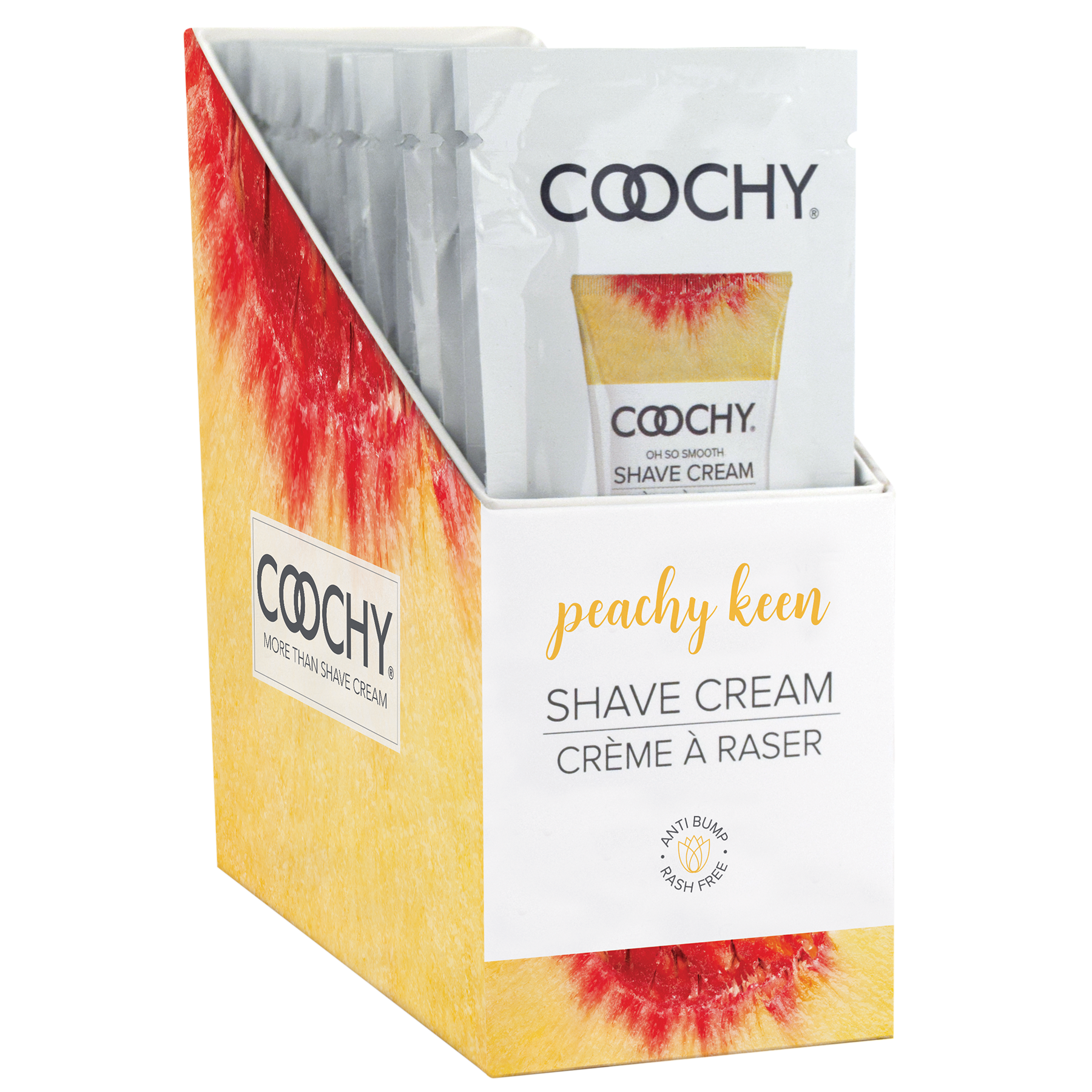 Coochy Shave Peachy Keen foil 15ml Display 24pc