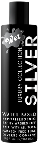 Wet Silver Water Based Sex Lube 9 Ounce