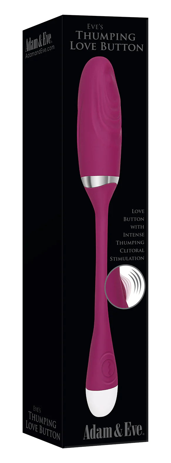 Adam & Eve EVE'S THUMPING LOVE BUTTON WHITE/BURGUNDY