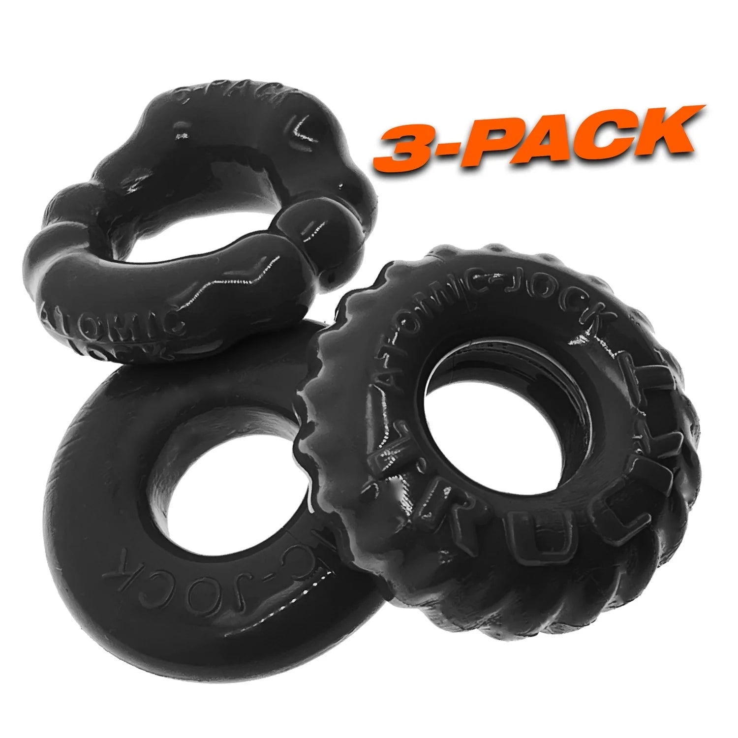 Oxballs BONEMAKER 3-pack boner cockring kit - BLACK