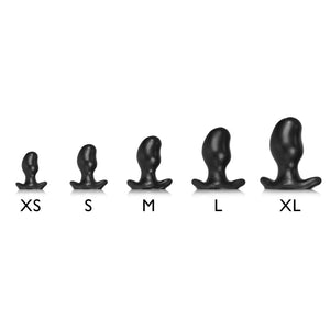 Oxballs ERGO, buttplug - BLACK POLICE BLUE SWIRL - MEDIUM