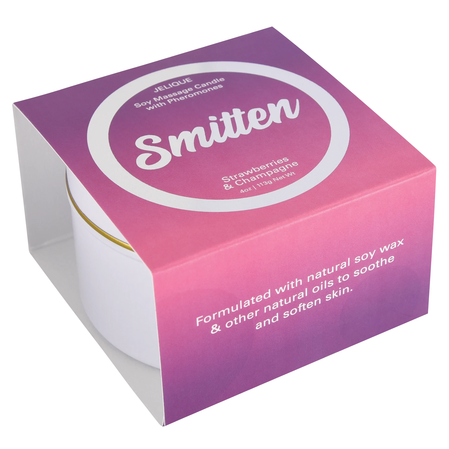 MOOD CANDLES Pheromone Soy Massage Candles Strawberry & Champagne 4oz | 113g