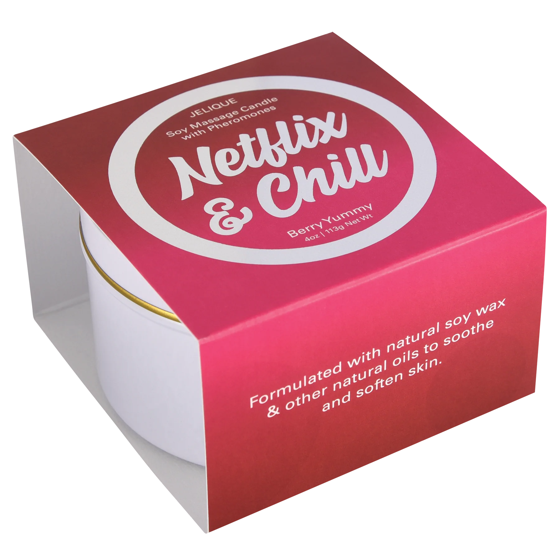 MOOD CANDLES Netflix & Chill - Pheromone Massage Candle Berry Yummy 4oz | 113g
