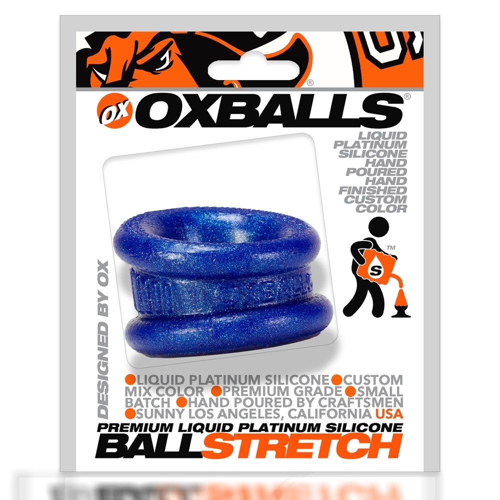 Oxballs NEO ANGLE, ballstretcher - BLUEBALLS METALLIC