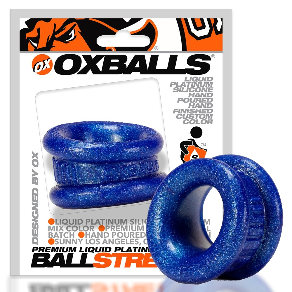 Oxballs NEO ANGLE, ballstretcher - BLUEBALLS METALLIC