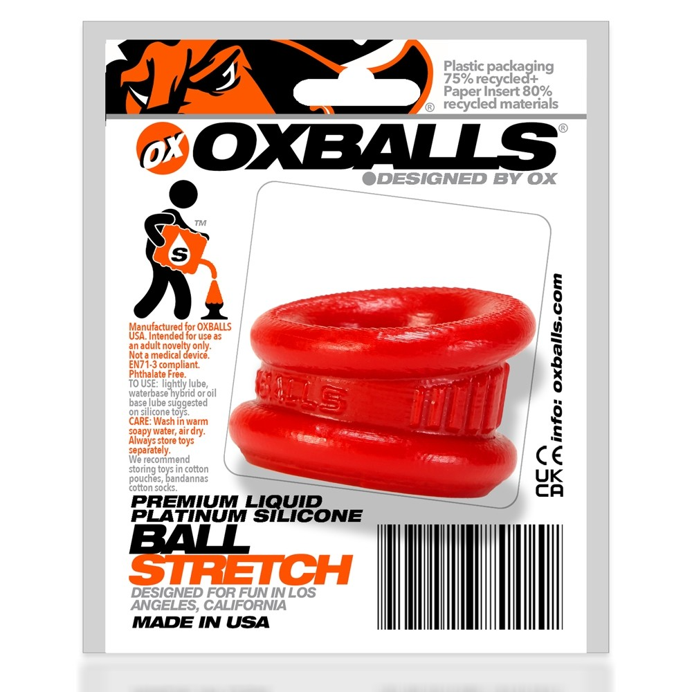 Oxballs NEO ANGLE, ballstretcher - RED