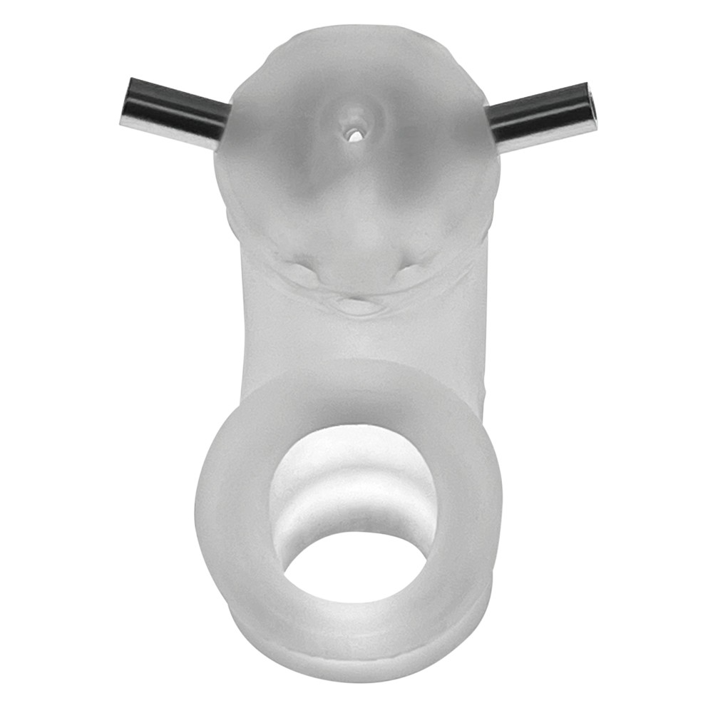 AIRLOCK ELECTRO, air-lite vented chastity, CLEAR ICE