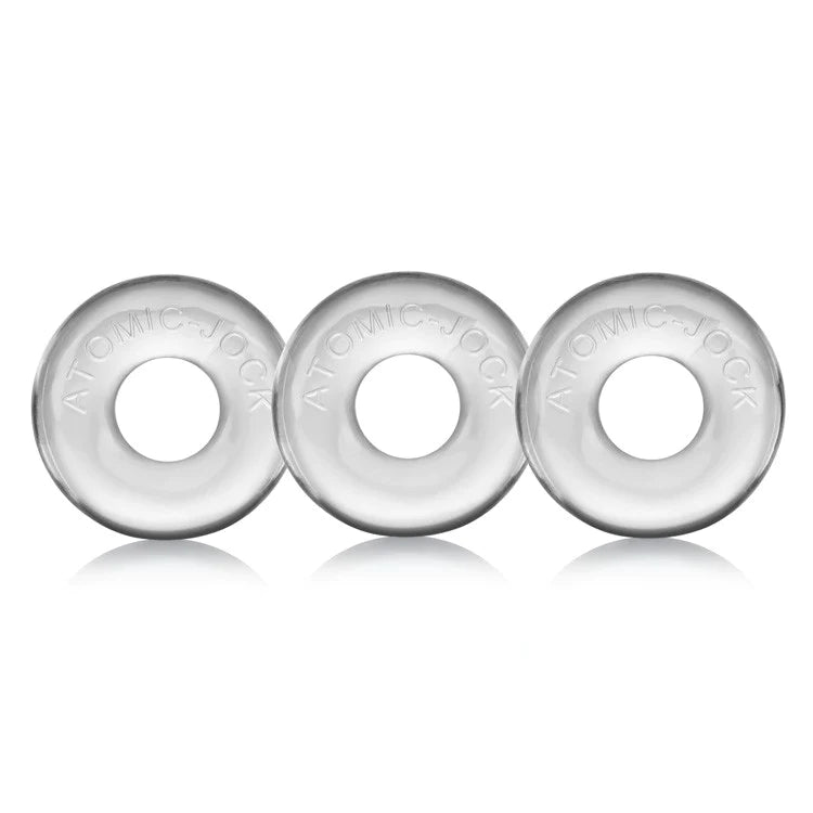 Oxballs RINGER, 3-pack of DO-NUT-1 - CLEAR