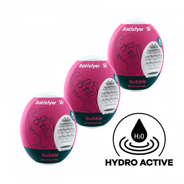 Satisfyer Masturbator Egg 3er Set (Bubble) Violet