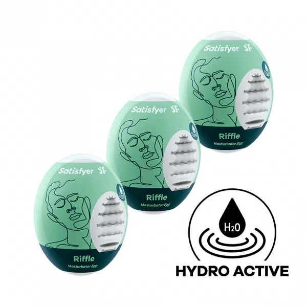 Satisfyer Masturbator Egg 3er Set (Riffle) Light Green