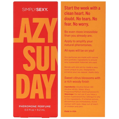 LAZY SUNDAY Pheromone Infused Perfume - Lazy Sunday 0.3oz | 9.2mL