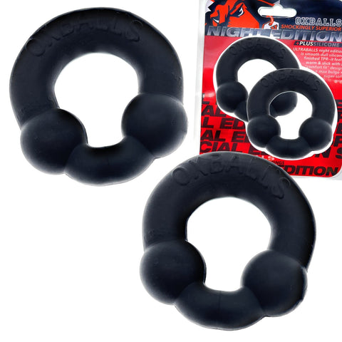 ULTRABALLS, 2-pack cockring - PLUS+SILICONE special edition - NIGHT