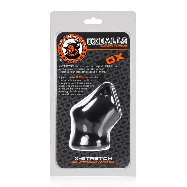 Oxballs UNIT-X STRETCH, cocksling & ballstretcher - BLACK